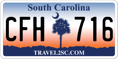 SC license plate CFH716