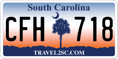 SC license plate CFH718
