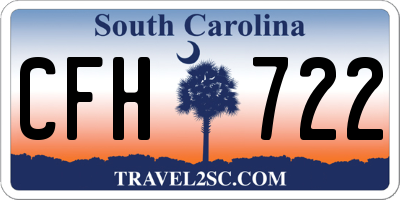 SC license plate CFH722