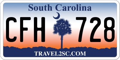 SC license plate CFH728