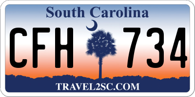 SC license plate CFH734