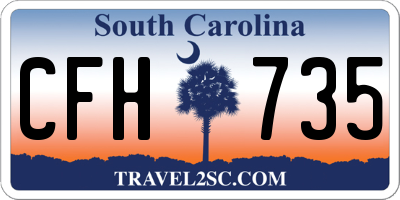SC license plate CFH735
