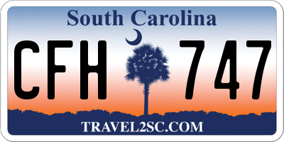 SC license plate CFH747