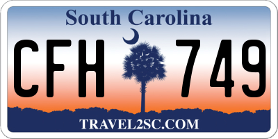 SC license plate CFH749