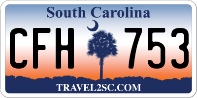 SC license plate CFH753