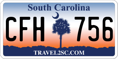 SC license plate CFH756