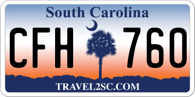 SC license plate CFH760