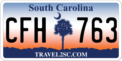 SC license plate CFH763