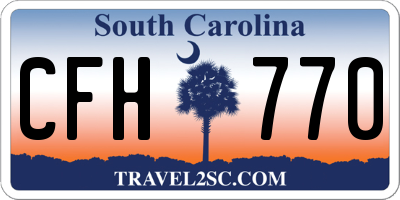 SC license plate CFH770