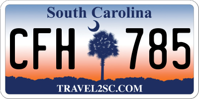 SC license plate CFH785