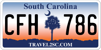 SC license plate CFH786