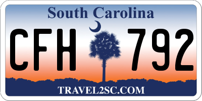 SC license plate CFH792