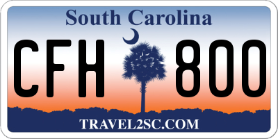 SC license plate CFH800