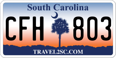 SC license plate CFH803