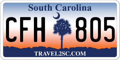 SC license plate CFH805