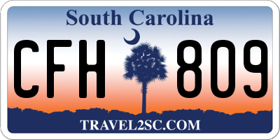 SC license plate CFH809