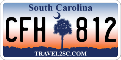 SC license plate CFH812