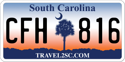 SC license plate CFH816