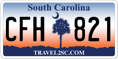 SC license plate CFH821