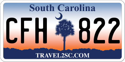 SC license plate CFH822