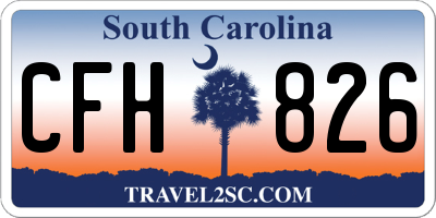 SC license plate CFH826