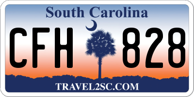 SC license plate CFH828
