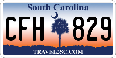SC license plate CFH829
