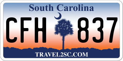 SC license plate CFH837