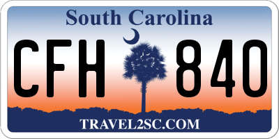 SC license plate CFH840