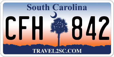 SC license plate CFH842