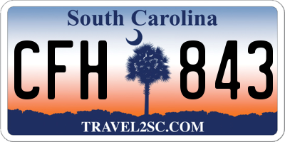 SC license plate CFH843