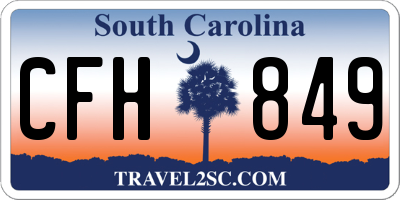 SC license plate CFH849