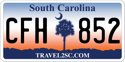 SC license plate CFH852