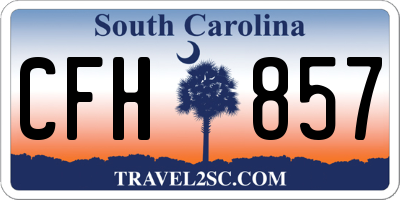 SC license plate CFH857