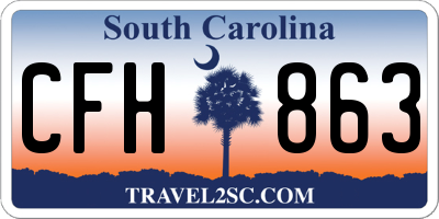SC license plate CFH863