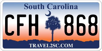 SC license plate CFH868