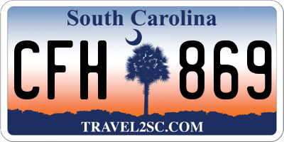 SC license plate CFH869