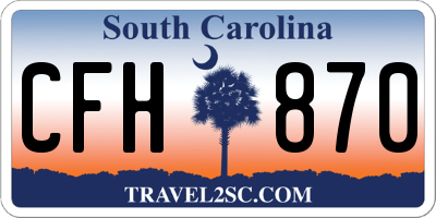SC license plate CFH870