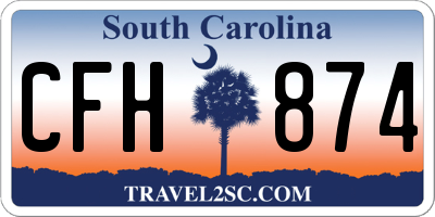 SC license plate CFH874