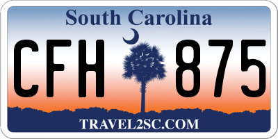 SC license plate CFH875