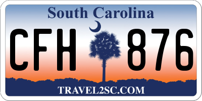 SC license plate CFH876
