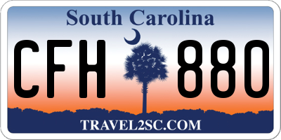 SC license plate CFH880