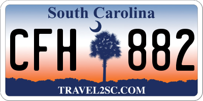 SC license plate CFH882