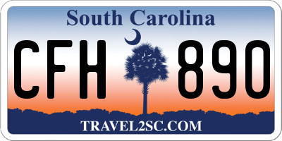 SC license plate CFH890