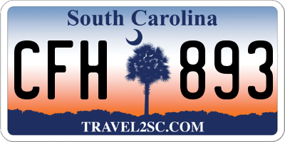 SC license plate CFH893