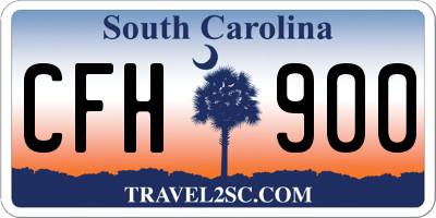SC license plate CFH900
