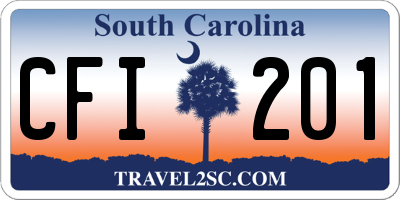 SC license plate CFI201