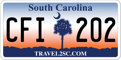 SC license plate CFI202
