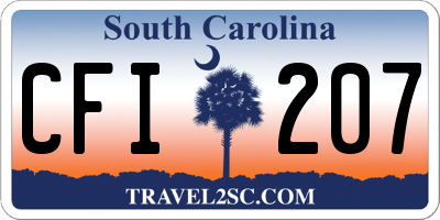 SC license plate CFI207