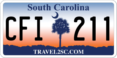 SC license plate CFI211